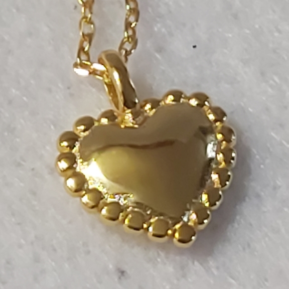 Sterling Silver Heart/Love Gold Plated Necklace - Picture 2 of 9
